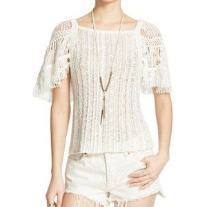 Free People Blackbird Crochet Top